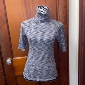 Free People gray heathered, mock, neck, shirt, size medium